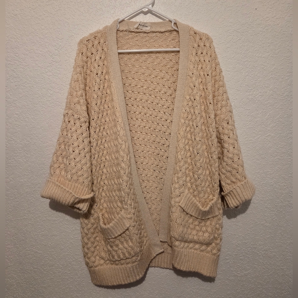 Goodnight Macaroon Cream Cable Knit Cardigan - Picture 2 of 5
